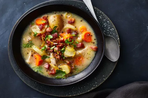 Hearty Chicken Stew with Pancetta Gremolata