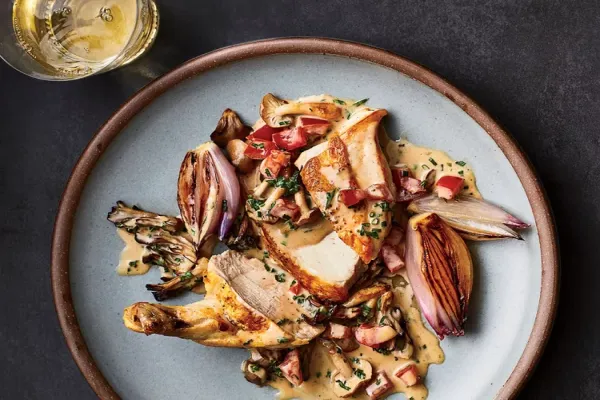 Roast Chicken with Sauce Chasseur