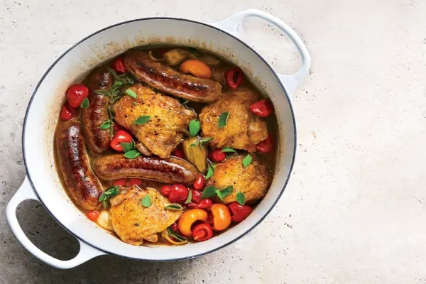 Chicken Scarpariello with Pickled Peppers