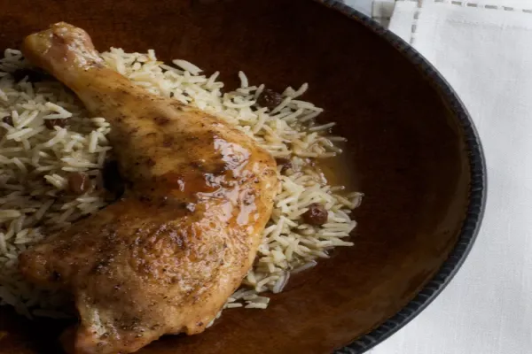Cardamom Chicken with Rice Pilaf