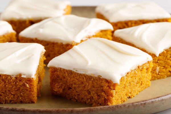Pumpkin Bars with Cream Cheese Frosting