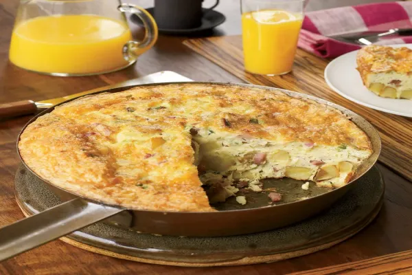 Potato Frittata with Prosciutto and Gruyere